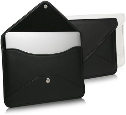 Boxwave Case Компатибилен со LG Gram 16 - Елита кожна торбичка за гласникот, синтетички кожен покритие за куќиште на пликови за LG Gram