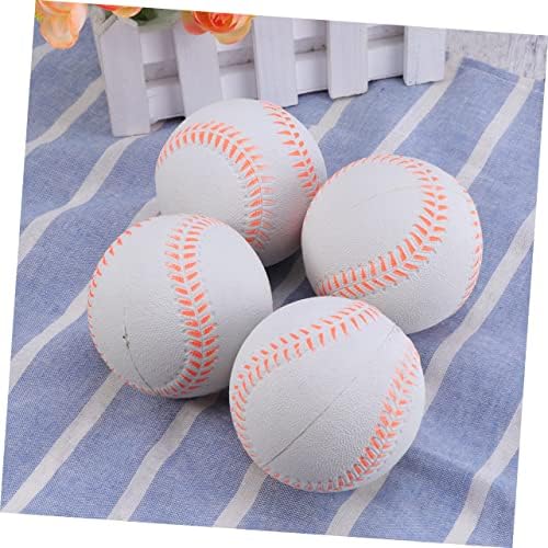Toyvian 5 парчиња детски спортски играчки бејзбол за деца во затворено игра во гума бура, спортски тренинг топки, играчка вежба бејзбол