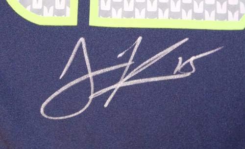 Сиетл Seahawks Jermaine Kearse Autographed Blue Nike Jersey Size L MCS Holo Acks 106265 - Автограмиран дресови во НФЛ