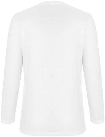 Женски сончогледни врвови со средна должина кошули 3/4 ракави Графички трендовски маици обични блузи со тркалезни туники на вратот од вратот