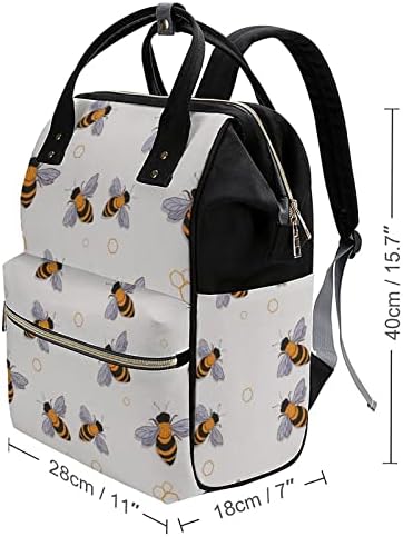 Смешни Летечки Пчели Торба За Пелени Ранец Водоотпорна Мама Торба Ранец Со Голем Капацитет