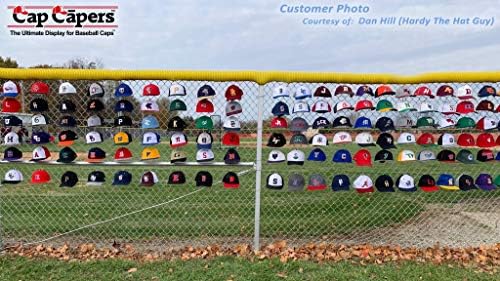 Капа Capers® Безбол Капа Дисплеј; Ѕид Монтирани Шапка Решетката; Бејзбол Капа За Складирање &засилувач; Организација; Одлично За Капа Колектори.