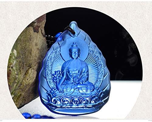 Wixine 1pcs Буда, приврзок медицина статуа ѓердан амајлија блажена стакло