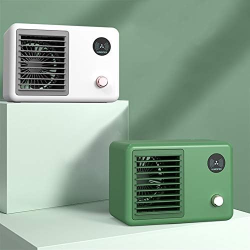 Преносни климатизери на вентилаторот Лилианг- вентилатор за климатизација, вентилатор за климатизери USB со 3-брзински, десктоп ретро