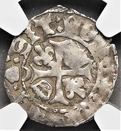 СР 1483-1498 Н. Е. Средновековна Франција Крстоносците Витези Крст антички француски Монета На Средниот Век ХАРДИ О-50 НГЦ