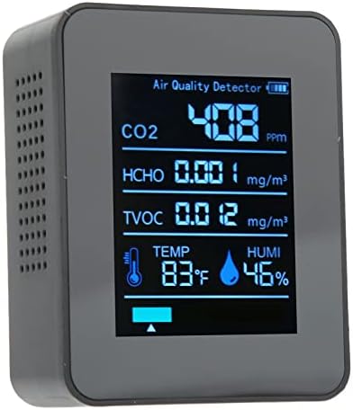 Мерач на јаглерод диоксид, приказ на екранот во боја во реално време Откријте преносен детектор за квалитет на воздухот Висока точност 5 во