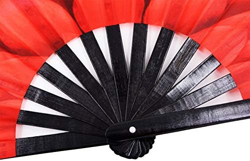 Амаџиџи Голем Вентилатор За Преклопување, Рејв Фестивалски Додатоци За Мажи/Жени, Кинески/Јапонски Вентилатор За Рака Од Бамбус,