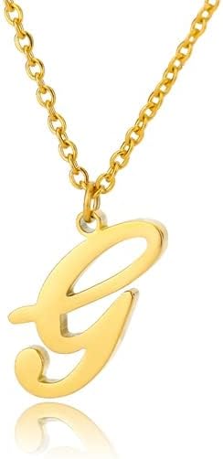 TTNDSTORE A-Z Artistic Cursive Почетна ѓердан за жени злато азбука буква ѓердан колари накит за накит-J-82536