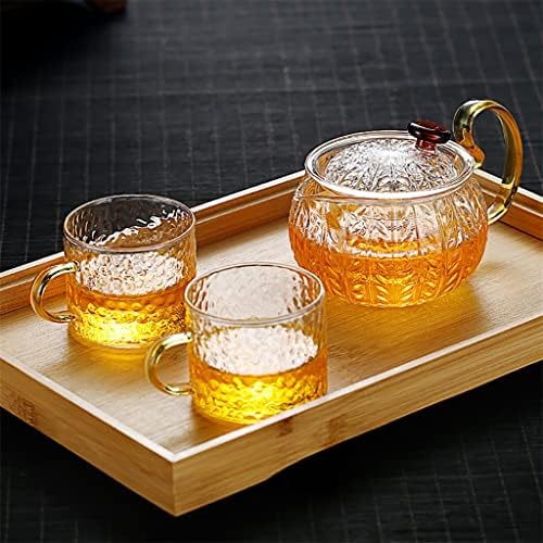 Ldchnh стаклена чајничка чајница пуер кујнски додатоци чај котел кафе садови со чај сет за инфузер сад за јадење дома градина