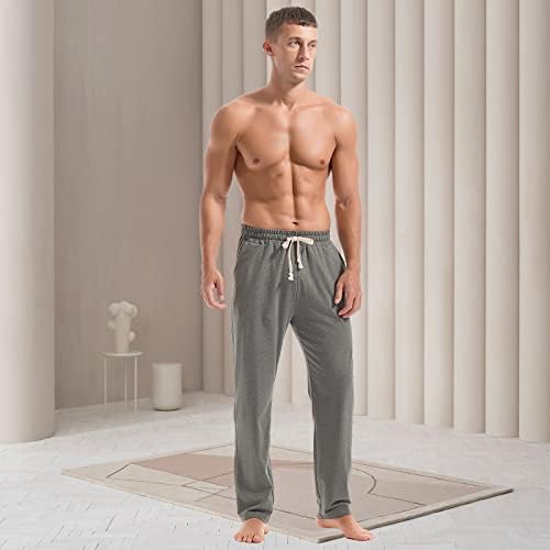 Ејми Кули, памучни панталони за јога, кои тренираат лесни џемпери, отворени панталони за дневна дневна салон со џебови