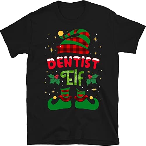 Стоматолошка елф Санта маица, Божиќна кошула за стоматолози, Божиќна стоматолог, стоматолози кошули, екипа на стоматолози,