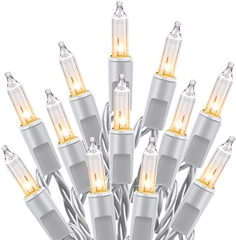 Брајтаун Божиќни Стринг Светла со 100 Јасни Светилки На Бела Жица-Ул Одобрени за Внатрешна Надворешна употреба, 26,5 СТАПКИ Водоотпорни