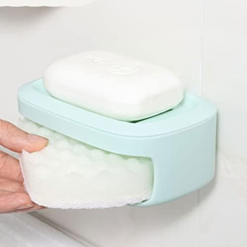 Ieasefzh сапун сапун за туш 1 парчиња сина сапуница кутија со сапун за одводнување сапун сапун сапун