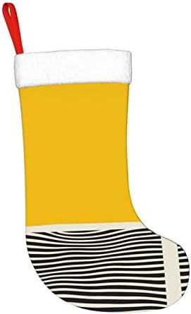 Псвод Сенф Жолта И Црна Божиќна Декорација Чорапи Празнични Висечки Чорапи