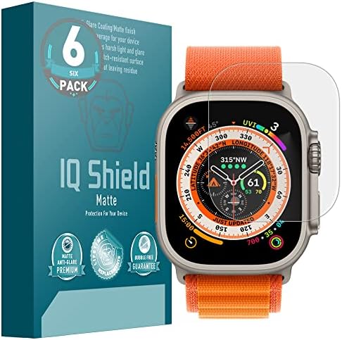 IQ SHIELD Matte Ectar Protector компатибилен со Apple Watch Ultra верзија 2 анти-сјајни анти-меурчиња