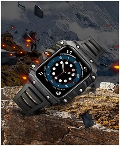 КОМПЛЕТ За Модификација На Јаглеродни Влакна За Apple Watch 8 Комплет За Опсег 45мм 44мм Керамички Луксузен Случај за Iwatch Серија