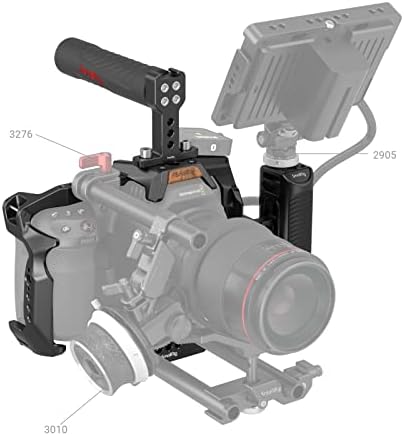 Комплет за кафез на камера SmallRig за BMPCC 6K PRO / 6K G2, со кафез на камера, основна плоча од 15мм, горната рачка, странична рачка,