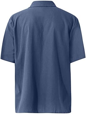 Машка маица, дизајнер пролетно лето лето машка лежерна постелнина со цврста боја со кратки кошули со кратки ракави лабави кошули