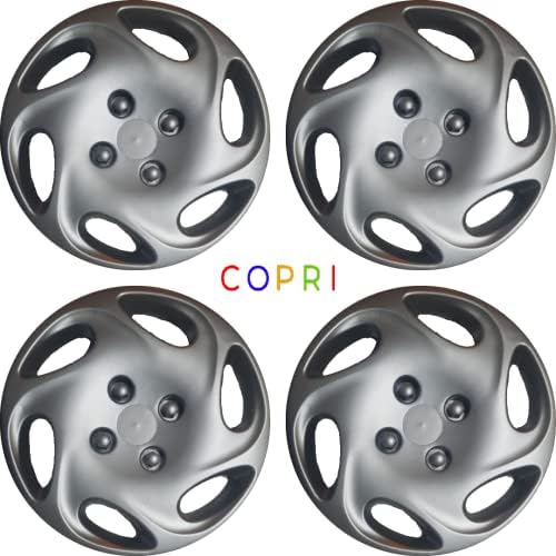 Копри сет од капакот на 4 тркала од 14 инчи сребрена Hubcap Snap-on Fit Fiat