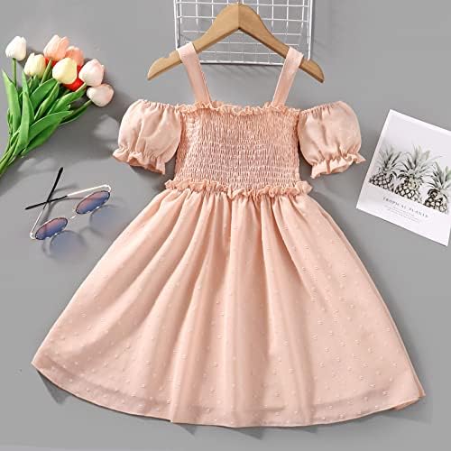Grnshts дете бебе девојче се облекува рафле со рафле со бојата принцеза забава фустани мали девојчиња летен туничен фустан