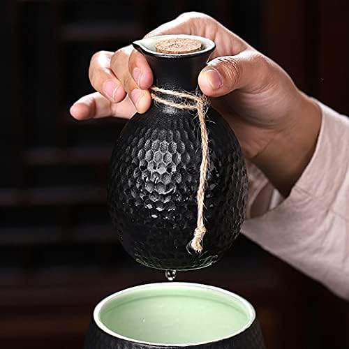 Керамички сакеј се чуваат кутии за подароци за складирање, традиционален комплет за порцелански грнчарски комплети, вклучете шише 1 парчиња, чаши од 6 п.п., потопла ч