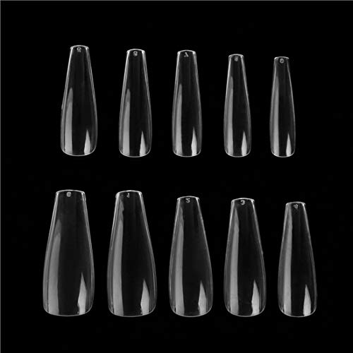 Совети за нокти од 500 парчиња долги нокти во облик на вештачки нокти Транспарентни лажни нокти