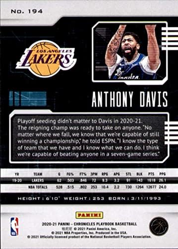 2020-21 Панини Хроники 194 Ентони Дејвис Лос Анџелес Лејкерс НБА кошаркарска трговска картичка