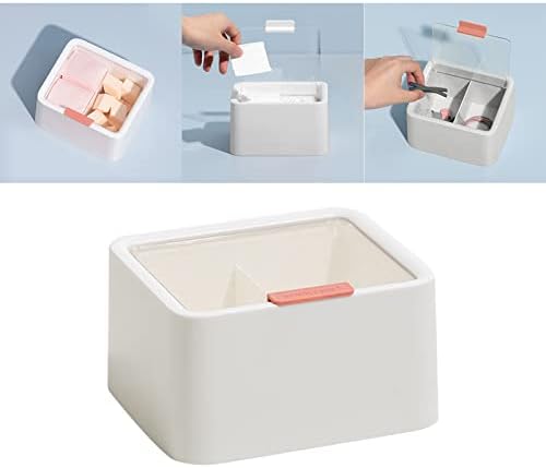 Козметичка Памучна Кутија За Складирање Кармин Со Капак Двослоен Оддел Едноставна Кутија За Складирање На Работната Површина Мала Кутија