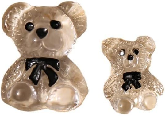 20 парчиња/пакет Транспарентна мечка Beartie плишана шема замрзнати 3Д едноставна симпатична цртана филмска уметност уметност декорација маникир