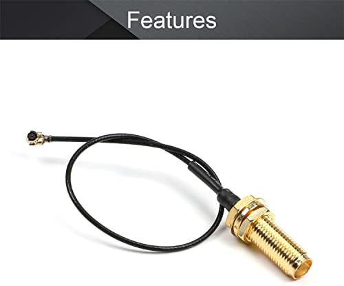 Othmro 5pcs ipex до SMA женски пигтаил кабел коаксијален RF1.13 кабел со ниска загуба, конектор за адаптер за адаптер RF 0,15m, адаптер
