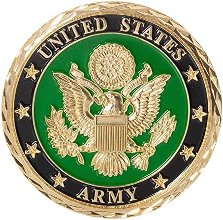 Главен Офицер На Армијата На Соединетите Држави 2 Ранг Предизвик Монета И Сина Кадифена Кутија За Прикажување