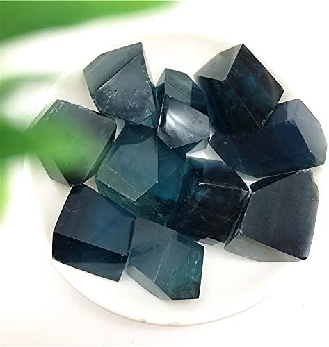 Ruitaiqin shitu 1pc природен сина флуорит слободна форма на кристал неправилно камења полиран правејќи лековити кристали природни
