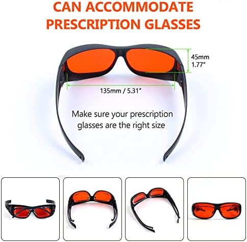 Професионални ласерски заштитни очила на Jilerwear 190nm-540Nm за 405Nm, 445nm, 532nm ласер и силите/сините/зелените ласерски