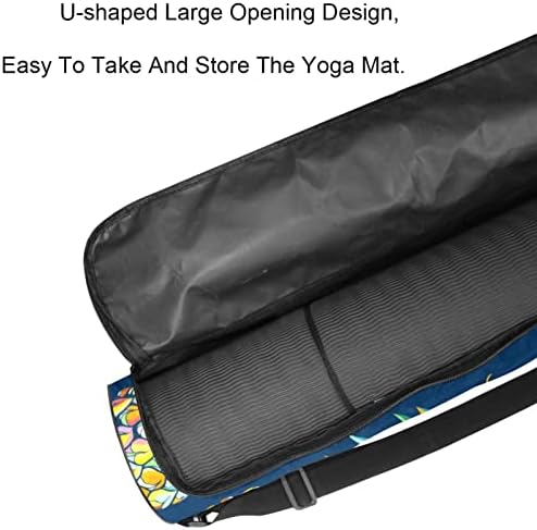 Лаијухуа Јога Мат торба, двојни патенти за јога терета за жени и мажи - мазни патенти, големи отвори и прилагодливи ленти во форма