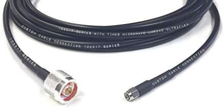 10 -инчен N машко до SMA Memer Times Microwate LMR240 Ultraflex 50 Ohm RG8X кабел собрани со сопствена врска со кабел
