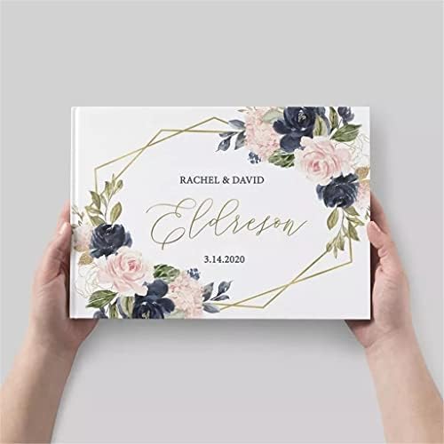 TFIIEXFL Персонализирана книга за венчавки за венчавки алтернативни геометриски венчавки за венчавки, цветни свадбени албуми свадба Фото знак
