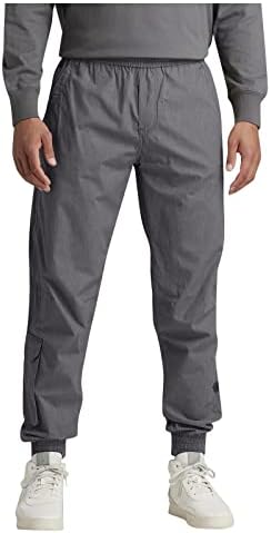 Менс Баги панталони, машки обични панталони со цврста боја, обични панталони за влечење со мулти-џеб