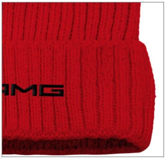 Mercedes Benz Amg Ribbed Model Beanie плетен капа на црвен череп капа