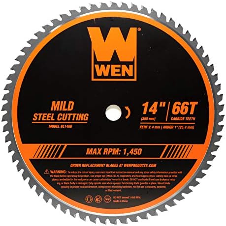 WEN BL1466 14-инчен 66-заб со карбод-преполн професионален метал пила за благо сечење на челик