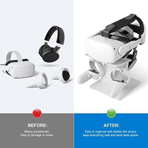 Додатоци LANMU VR Stand компатибилни со Meta/Oculus потрага 2, индекс на Rift S/Valve, VR слушалки и држач за приказ на контролорот