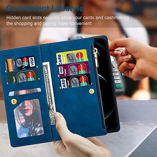 Телефонски Случај За Samsung Galaxy A10 Паричник Покријте Со Калено Стакло Заштитник На Екранот И Рачен Ремен Кожа Флип Патент