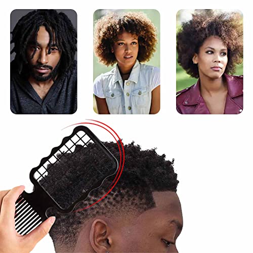 4 компјутери пресметки на пресврт, алтернативен чешел за коса за мажи за мажите кадрици сунѓерска четка за надградба на косата