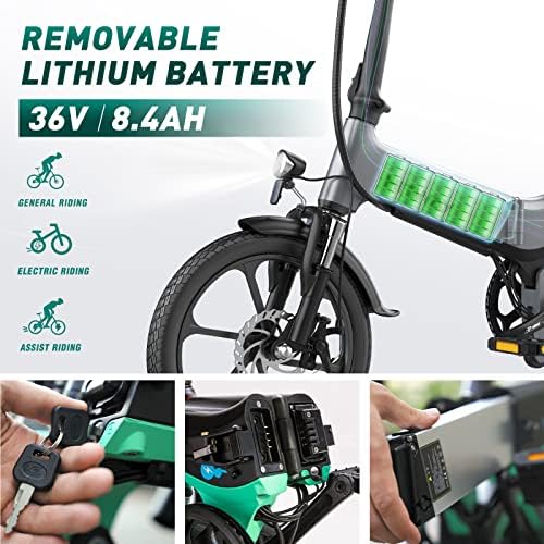 Хитвеј Електричен велосипед за возрасни, 500W/36V/8.4AH EBIKE со отстранлива батерија, електрични велосипеди за преклопување од