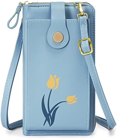 Molshine Crossbody Collefore Confey Porme за женска девојка, чанта за рамо Мала кожа торба за паричник, компатибилна за iPhone Samsung