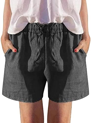 Шорцеви за жени секојдневни еластични влечења удобни шорцеви летни средни панталони панталони модна облека 2023 година