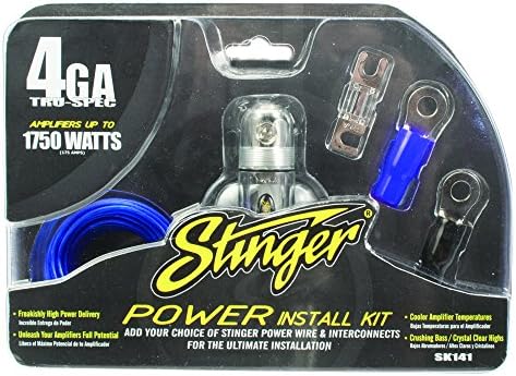 Stinger SK141 1750-Watt 4-мерач за додаток за додаток на аудио засилувач за автомобил