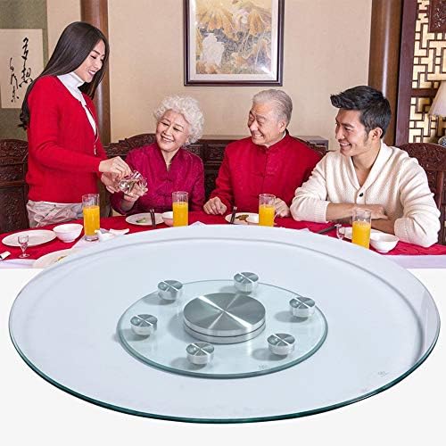 Манг големо калено стакло мрзливо Сузан Тркалезна ротирачка табела за трпезариска табела за кујнски трпезариска плоча за семејни/роденденски