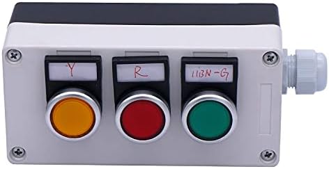 Axti 22mm 10A 440V 1NO 1NC Црвено жолто зелено знак Моментно копче за копче за прекинувачи на копчето за прекинувачи на копчето за прекинувачи