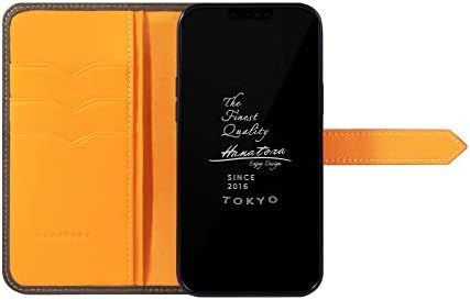 Ханатора] iPhone12 / iPhone12 Pro flip случај Со Држач За Картички Оригинален Кожен Капак На Телефонот стилски квалитетен случај Без Магнети за