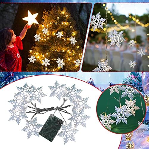 DBYLXMN украси куки starвезда Божиќно светло жица насликана кована железо Божиќна снежна жена старост Светло Стрит Екстра голема топка